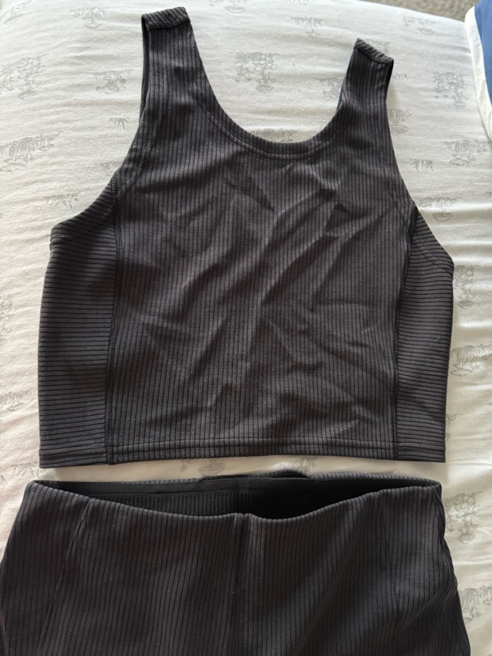 Lululemon Ribbed Softstreme Cropped Tank Top and Ribbed Softstreme Flared Pant - Picture 2 of 9